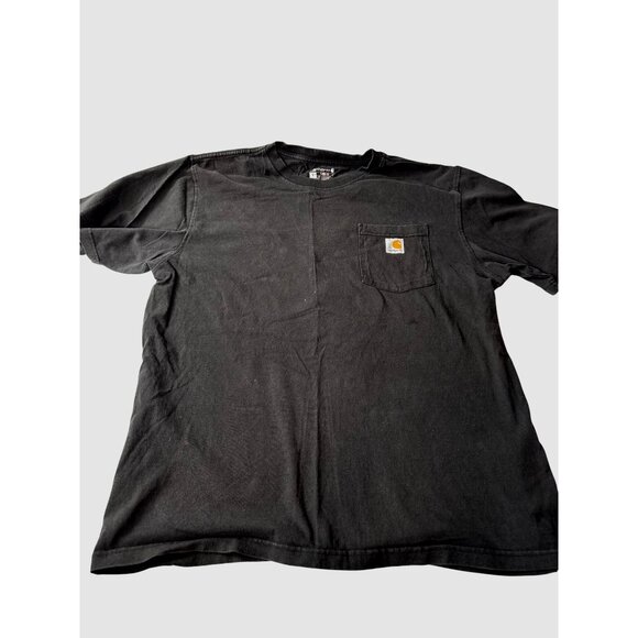 Carhartt Mens Loose Fit Pocket T-Shirt Black 100% Cotton Durable Workwear Size L - Picture 1 of 9